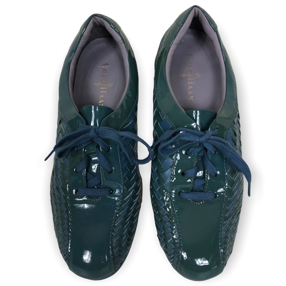 Cole Haan Nike Air Blue Patent Leather Sneakers Size 8 1/2